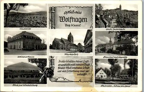 42094 - Deutschland - Wolfhagen , Kassel , Kreissparkasse , Weidelsburg , Hospital , Mehrbildkarte - nicht gelaufen