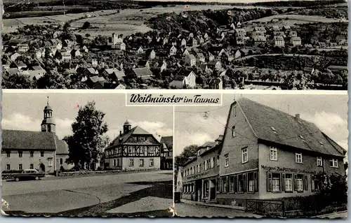 42097 - Deutschland - Weilmünster im Taunus , Metzgerei zum Posthaus , Gasthaus , Hermann Eppstein - gelaufen