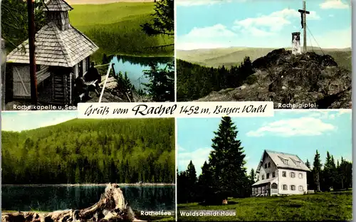 42115 - Deutschland - Rachel , Gruß vom , Bayerischer Wald , Rachelkapelle , Rachelsee , Rachelgipfel , Waldschmidt-Haus - gelaufen