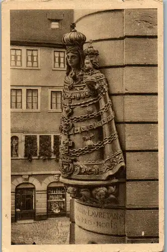 42142 - Deutschland - Würzburg , Häuserschmuck , Madonna , Ecke Blasiusgasse Schmalzmarkt - nicht gelaufen