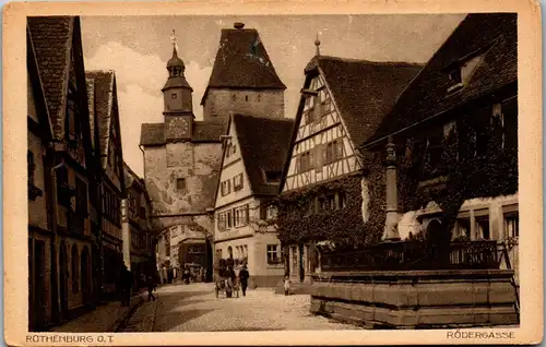 42145 - Deutschland - Rothenburg o. Tauber , Rödergasse - nicht gelaufen