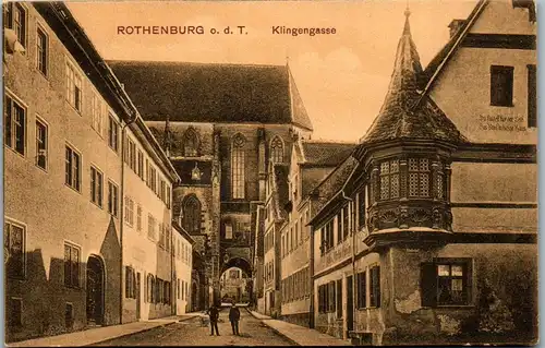 42148 - Deutschland - Rothenburg o. Tauber , Klingengasse - nicht gelaufen 1906