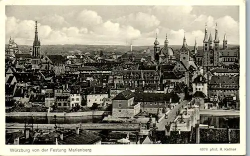42150 - Deutschland - Würzburg , von der Festung Marienberg - gelaufen 1951