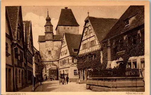 42154 - Deutschland - Rothenburg o. Tauber , Rödergasse - nicht gelaufen