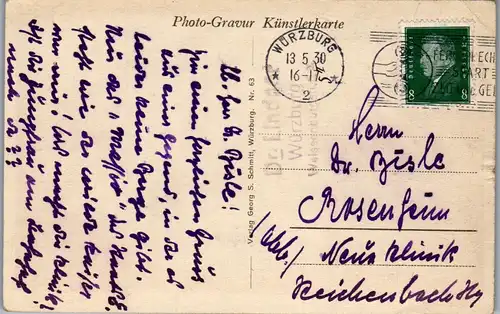 42156 - Deutschland - Würzburg , Festung Marienberg  - gelaufen 1930