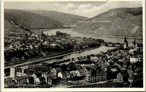 42170 - Deutschland - Bingen , Bingerbrück , Mäuseturm , Bingerloch , Ruine Ehrenfels - nicht gelaufen