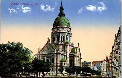 42188 - Deutschland - Mainz , Christuskirche , Feldpost - gelaufen 1915
