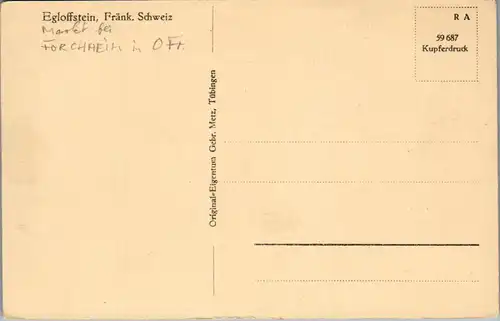 42207 - Deutschland - Egloffstein , Fränkische Schweiz , Panorama - nicht gelaufen