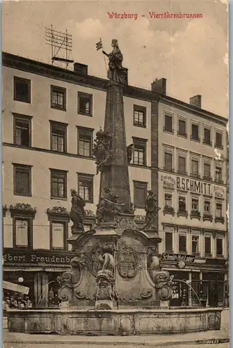 42223 - Deutschland - Würzburg , Vierröhrenbrunnen - nicht gelaufen