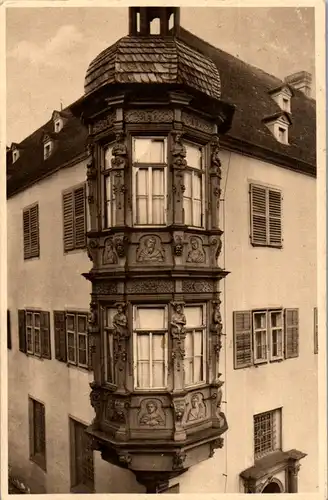 42224 - Deutschland - Würzburg , Nr. 1 - Erker am Hof Conti , Bischöfliches Palais - nicht gelaufen