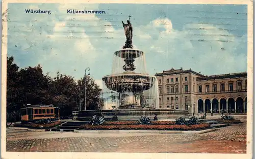 42228 - Deutschland - Würzburg , Kiliansbrunnen - gelaufen 1917
