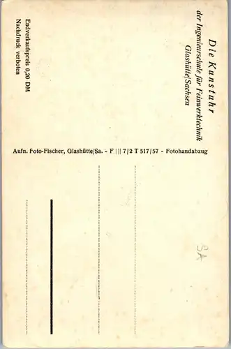 42251 - Deutschland - Glashütte , Sachsen , Die Kunstuhr der Ingenieurschule f. Feinwerktechnik , Uhr - nicht gelaufen