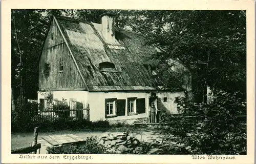 42269 - Deutschland - Erzgebirge , Erzgebirge , Altes Wohnhaus , Heimatschutz Postkarte - nicht gelaufen