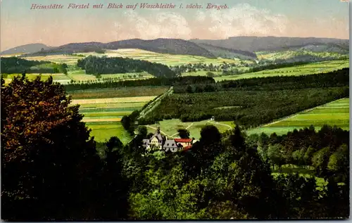 42272 - Deutschland - Förstel , Heimstätte Förstel mit Blick auf Waschleithe i. sächsischen Erzgebirge - nicht gelaufen