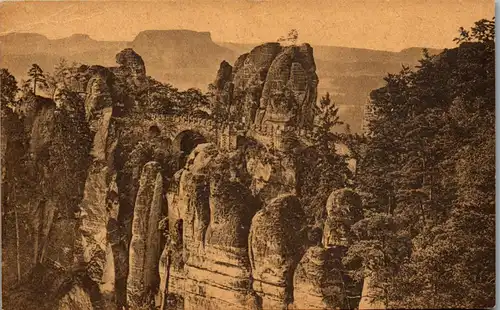 42282 - Deutschland - Bastei , Basteibrücke , Sächsische Schweiz - nicht gelaufen