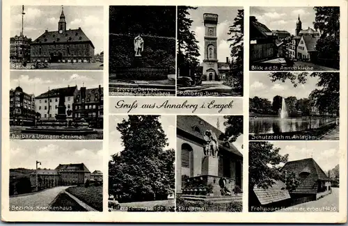 42296 - Deutschland - Annaberg , Erzgebirge , Krankenhaus , Schutzteich , Frohnauer Hämmer - gelaufen 1932