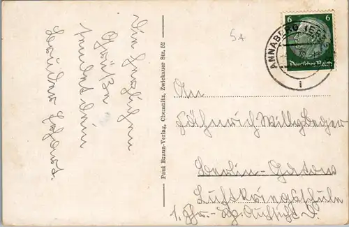 42296 - Deutschland - Annaberg , Erzgebirge , Krankenhaus , Schutzteich , Frohnauer Hämmer - gelaufen 1932