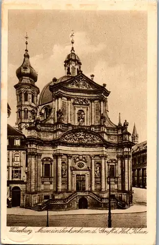 42302 - Deutschland - Würzburg , Neumünsterkirche mit der Gruft d. heiligen Kilian - nicht gelaufen