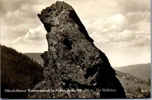 42320 - Deutschland - Warmensteinach , Fichtelgebirge , Der Höllfelsen - gelaufen 1940