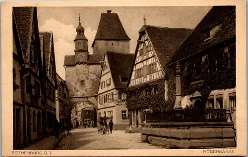 42334 - Deutschland - Rothenburg o. Tauber , Rödergasse - gelaufen 1926