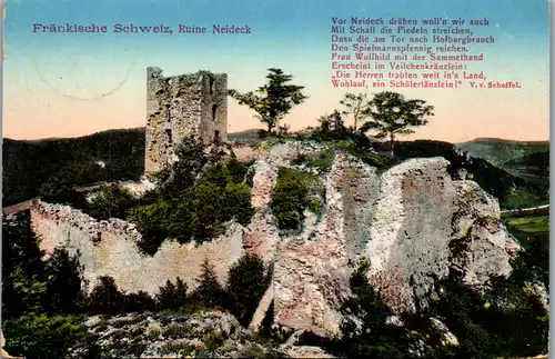 42351 - Deutschland - Neideck , Ruine Neideck , Fränkische Schweiz - gelaufen