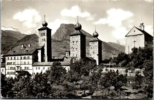 42362 - Schweiz - Brig , Stockalperschloss - gelaufen 1957