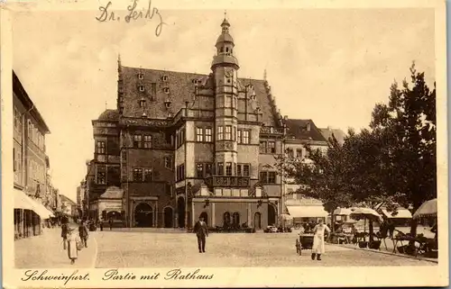 42376 - Deutschland - Schweinfurt , Partie mit Rathaus - gelaufen 1932