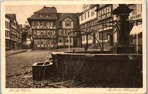 42418 - Deutschland - Allendorf , Markt , An der Werra , l. beschädigt - gelaufen