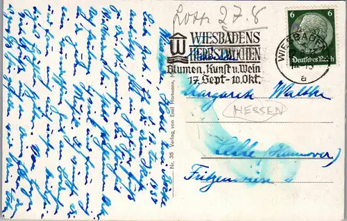 42425 - Deutschland - Wiesbaden , Brunnenkolonnade - gelaufen 1937