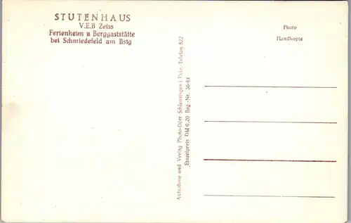 42430 - Deutschland - Schmiedefeld am Rennsteig , Stutenhaus V.E.B. Zeiss , Ferienheim - nicht gelaufen