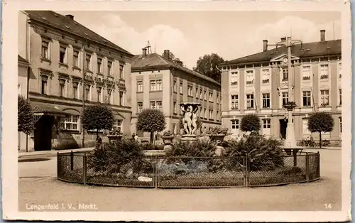 42445 - Deutschland - Lengenfeld , i. Vogtl. , Markt , Hotel zum gloldenen Löwen - nicht gelaufen