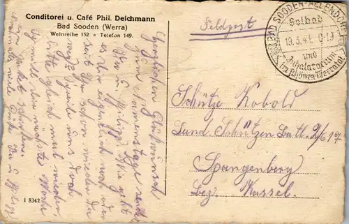 42527 - Deutschland - Bad Sooden , Werra , Total , Panorama , Conditorei u. Cafe Phil. Deichmann - gelaufen 1941