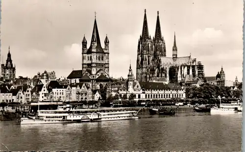 42555 - Deutschland - Köln am Rhein , Hansestadt , Dampfer , Schiff - gelaufen 1955