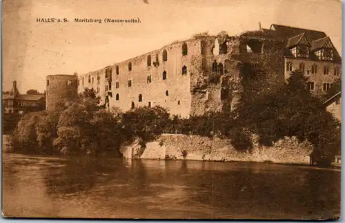 42577 - Deutschland - Halle , Saale , Moritzburg , Wasserseite - gelaufen 1908