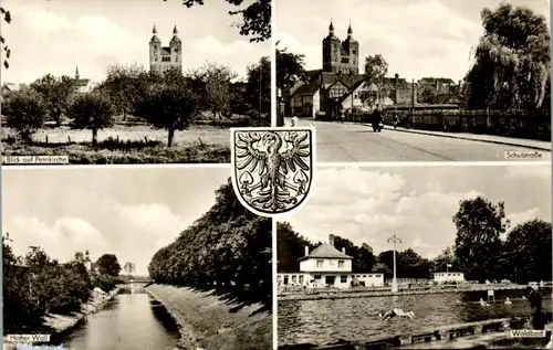 42586 - Deutschland - Seehausen , Altmark , Petrikirche , Hoher Wall , Waldbad , Schwimmbad , Schulstraße - gelaufen 1960