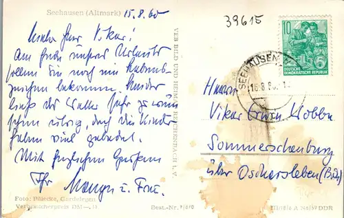 42586 - Deutschland - Seehausen , Altmark , Petrikirche , Hoher Wall , Waldbad , Schwimmbad , Schulstraße - gelaufen 1960