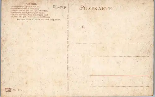 42598 - Künstlerkarte - Rheinfels , Rheinfels - nicht gelaufen