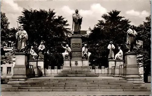 42611 - Deutschland - Worms , a. Rhein , Luther Denkmal - gelaufen 1953