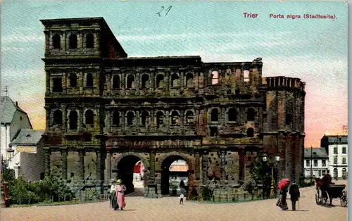 42613 - Deutschland - Trier , Porta nigra , Stadtseite - gelaufen 1909