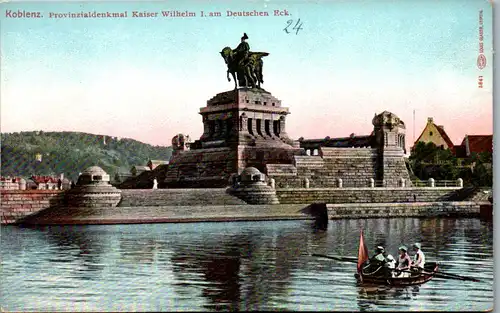 42616 - Deutschland - Koblenz , Provinzialdenkmal Kaiser Wilhelm I. am Deutschen Eck - nicht gelaufen