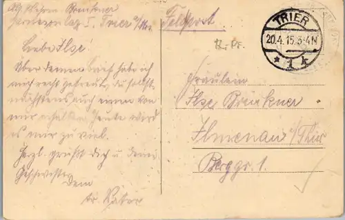 42640 - Deutschland - Trier , Kaiserpalast , Feldpost - gelaufen 1915