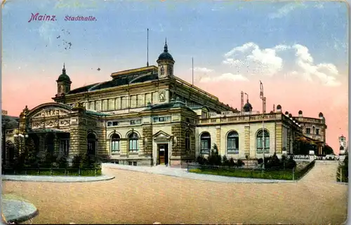 42641 - Deutschland - Mainz , Stadthalle , Feldpost - gelaufen 1915