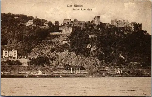 42644 - Deutschland - Der Rhein , Ruine Rheinfels , Feldpost - gelaufen 1918