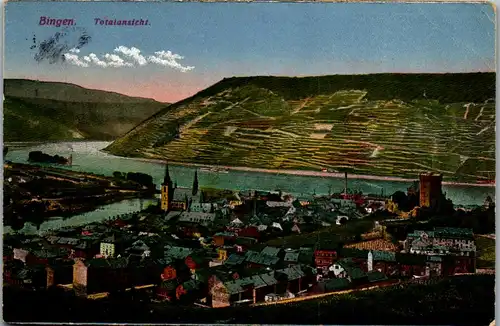 42647 - Deutschland - Bingen , Totalansicht , Panorama , Feldpost - gelaufen 1917