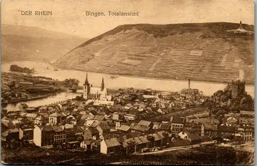 42650 - Deutschland - Bingen , Totalansicht , Panorama , Feldpost - gelaufen 1918