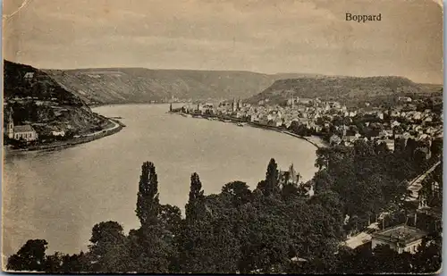 42655 - Deutschland - Boppard , Panorama , Rhein - nicht gelaufen