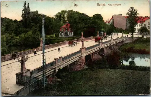 42681 - Deutschland - Hanau , Kinzigbrücke - gelaufen 1913