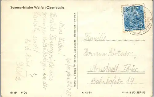 42710 - Deutschland - Weifa , Oberlausitz , Panorama , l. beschädigt - gelaufen 1955