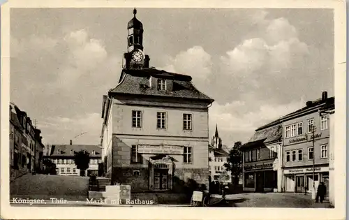 42711 - Deutschland - Königsee , Thür. Wald , Markt mit Rathaus - gelaufen 1950