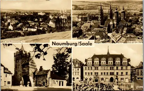 42741 - Deutschland - Naumburg , Saale , Marientor , Rathaus , Blick v. Panoramaweg aus - gelaufen 1966
